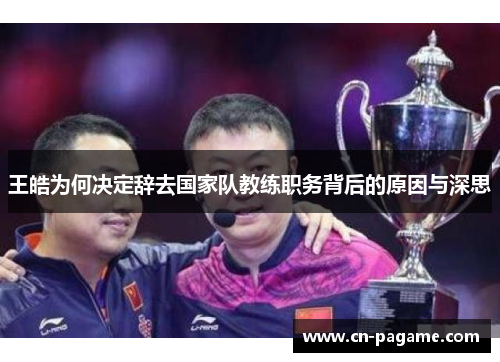 王皓为何决定辞去国家队教练职务背后的原因与深思